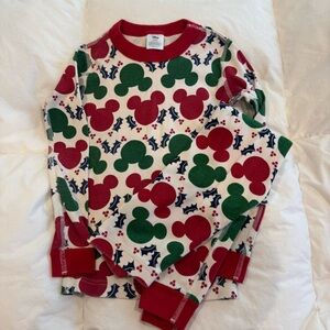 Disney Red and Green Mickey Mouse Kids Pajama Set